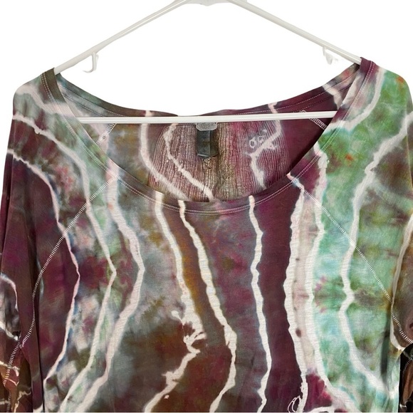 FP Free People We The Free Midi Tunic Dress Womens Small Geode Tie Dye Mesh Back - Picture 4 of 16